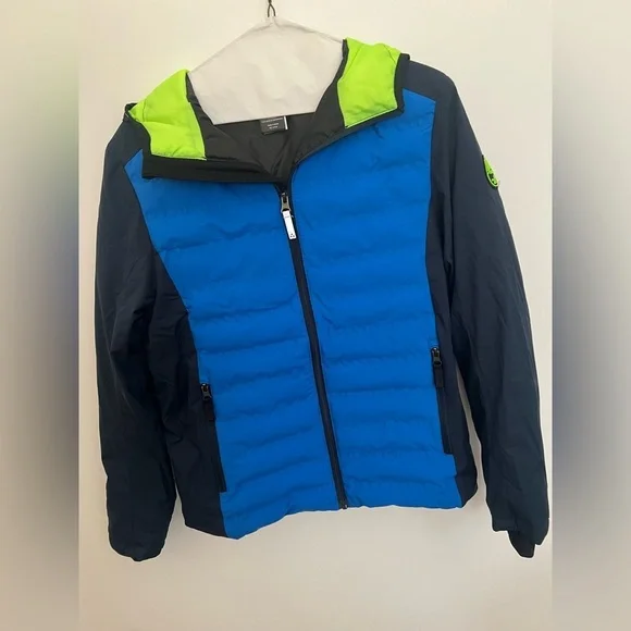 GERRY YOUTH BOYS FULL ZIP POLYFILL JACKET WITH HOOD. SIZE L (14-16) - Picture 1 of 6